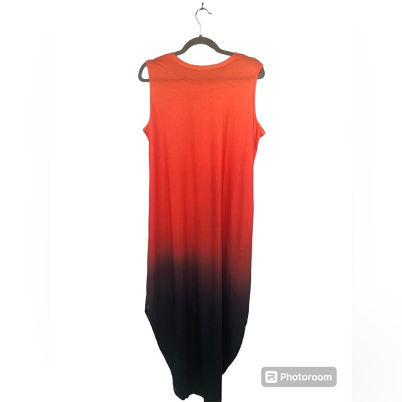 Anrabess  Dress Maxi Ombré Sleeveless Tank Top Shirt Tail Hem Beach Vacation - Picture 2 of 9